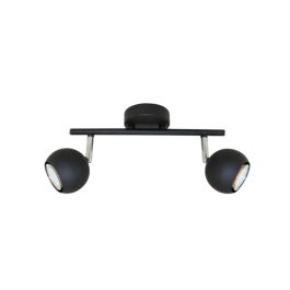 180-VENUS II-APLIQUE 2 LUCES GU10 NEGRO