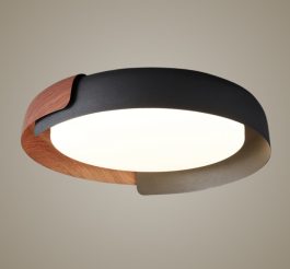 DABOR-ABUYA-M-PLAFON CIRCULAR AL NG Y MADERA 50 CM 45 W LED