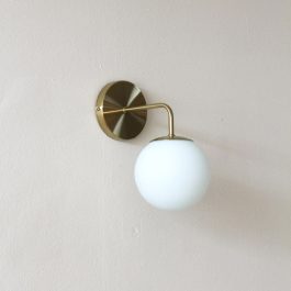 ID-APLIQUE BRONCE C/BRAZO GLOBO OPAL