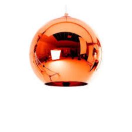 180-TOM XS-COLGANTE CRISTAL ESPEJO COBRE E27 150 MM