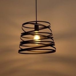 180-TWIST-COLGANTE METALICO 1 LUZ E27 NEGRO