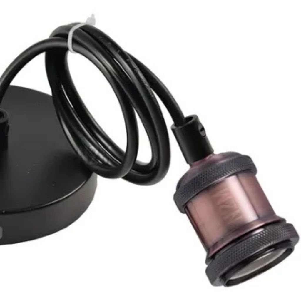 180-VINYL-COLGANTE ARMADO E27 BASE COBRE VINTAGE