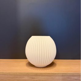 ID-3D-VELADOR MANZANA 25 CM BLANCO