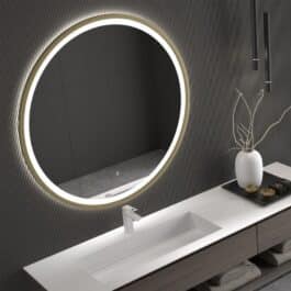 ID-ESPEJO REDONDO 80 CM TOUCH LED CON ARENADO