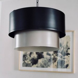 ID-VITOR-COLGANTE DE HIERRO Y ALUMINIO NEGRO/GRIS