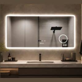 NEXPRO-RELOJ DIGITAL-ESPEJO LED TACTIL 120X60 ANTEMPAÑANTE