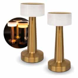 NEXPRO-VELADOR DE MESA USB TOUCH DORADO