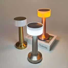 NEXPRO-VELADOR DE MESA USB TOUCH PLATEADO