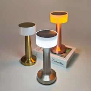 NEXPRO-VELADOR DE MESA USB TOUCH PLATEADO