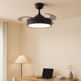 TBCIN-VENTILADOR SAMOA C/LUZ CUERPO Y ASPAS NEGRAS