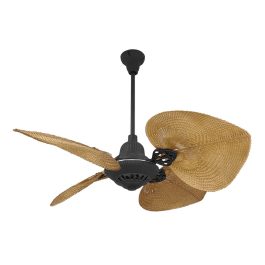 WINDLUX-VENTILADOR FLORENCIA NEGRO C/RATTAN ROBLE